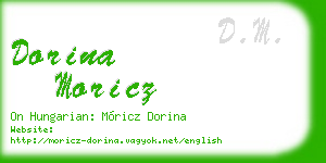 dorina moricz business card