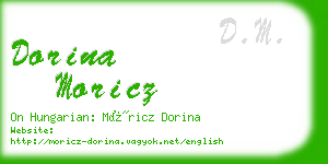 dorina moricz business card